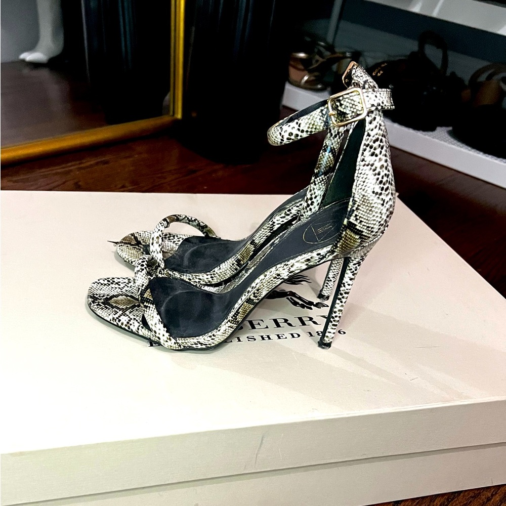 Snake print heels
